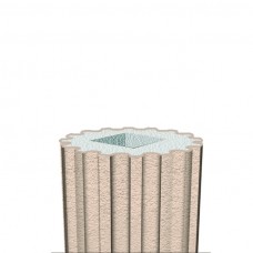 Декоративная колонна фасадный декор Prestige Decor тело с каннелюрами LC 102-21 Full (2.00м)